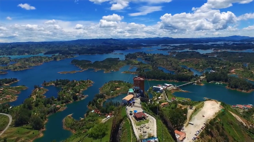 The rock of Guatape Colombia