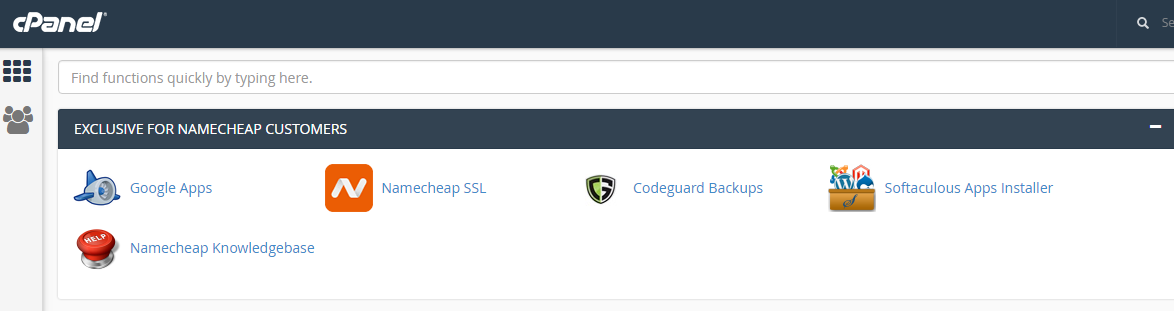namecheap cpanel