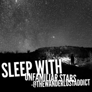 Sleep with unfamiliar stars