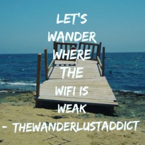 Let's wander where the wifi is weak